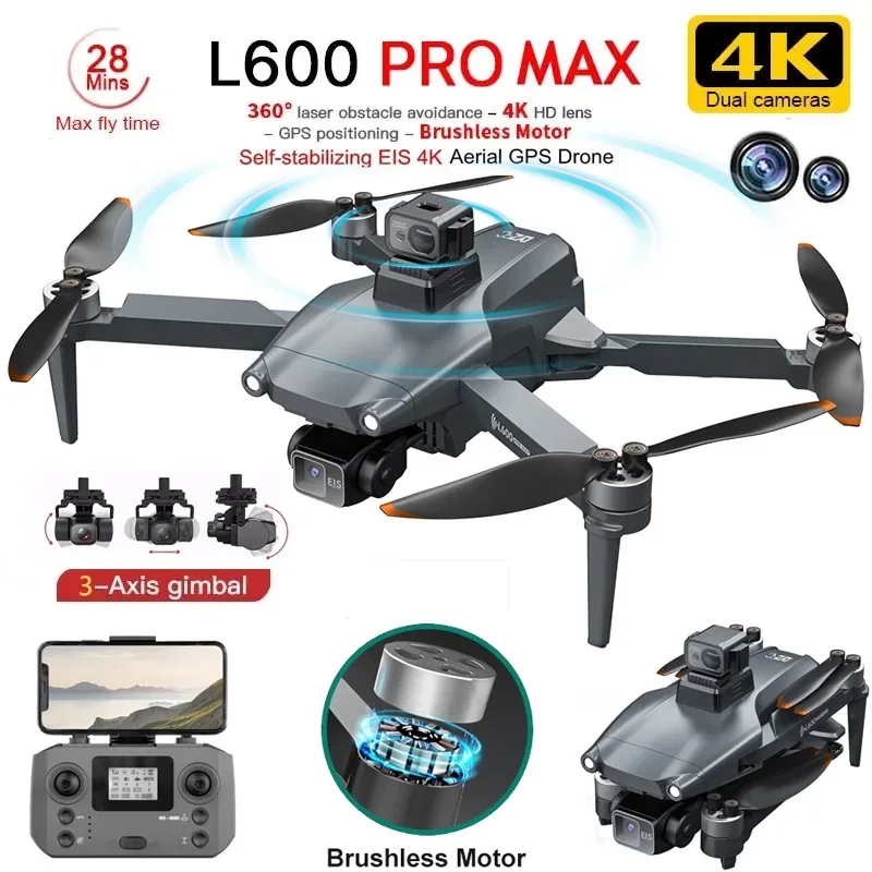 Rc Helicopter Electric - L600 PRO MAX GPS Drone Profesyonel