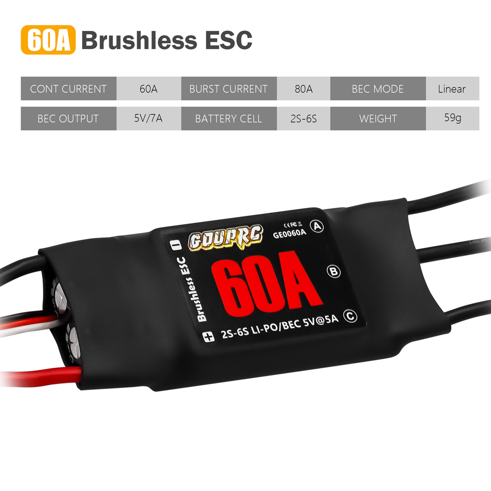 60A Fırçasız ESC 2-6S Elektrik - Rc Helicopter Electric incelemesi ve fiyatı