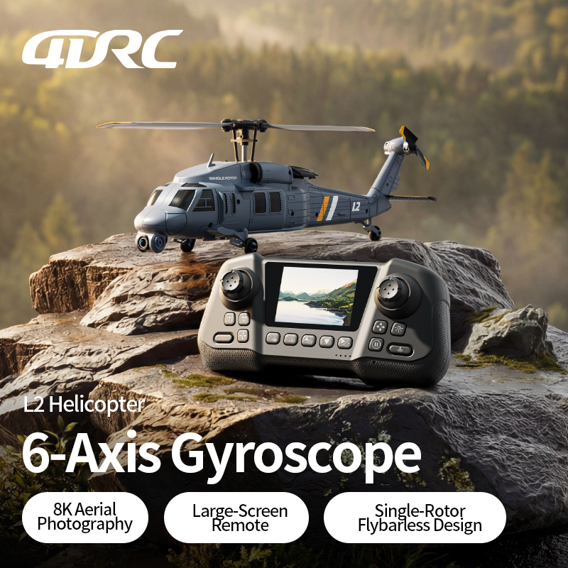 4DRC L2 RC Apache Askeri Savaş - Rc Helicopter Single Rotor incelemesi ve fiyatı