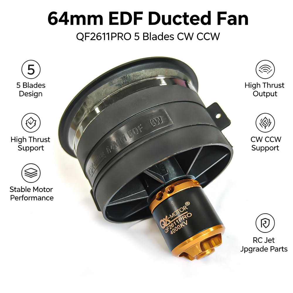 QX-MOTOR 64mm EDF 5 Kanatlı Ka - Rc Helicopter Blade incelemesi ve fiyatı